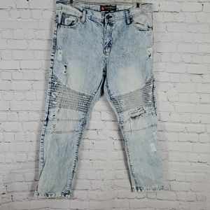 South Pole 36x30 Distressed Stonewash Jeans